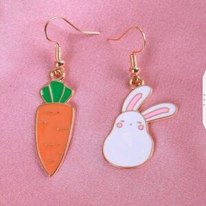 🆕 🐇Rabbit & Carrot Drop Earrings🥕